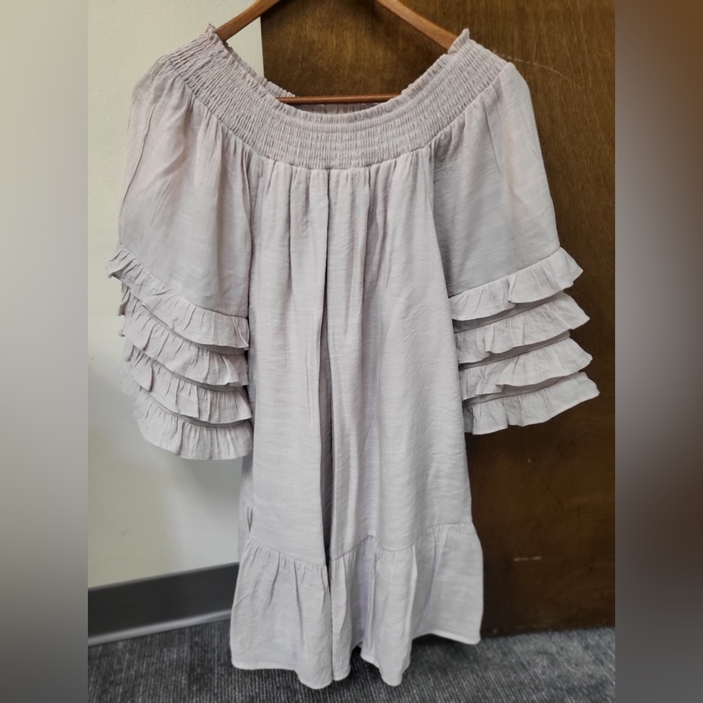 Off the Shoulder Ruffled Dress Size S/M